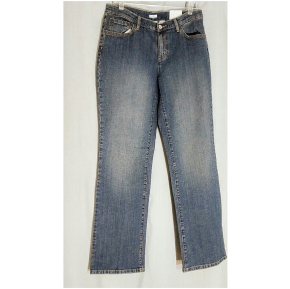 Liz Claiborne Blue Chelsea Straight Leg Jeans 12 - Picture 2 of 8